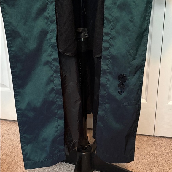 Forecaster Women's Iridescent Oversized Super Long Dark Green Trench Coat 7/8 - Picture 11 of 15